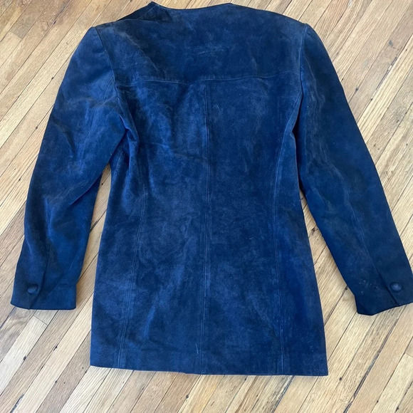 Vintage Blue Suede Jacket | Medium - Picture 4 of 6